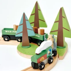 Tender Leaf Toys Set de Train Pins Sauvages