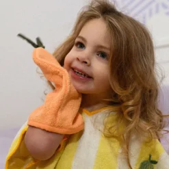 The Cotton Cloud Lot de 2 Gants de Toilette - Mandy Mandarine