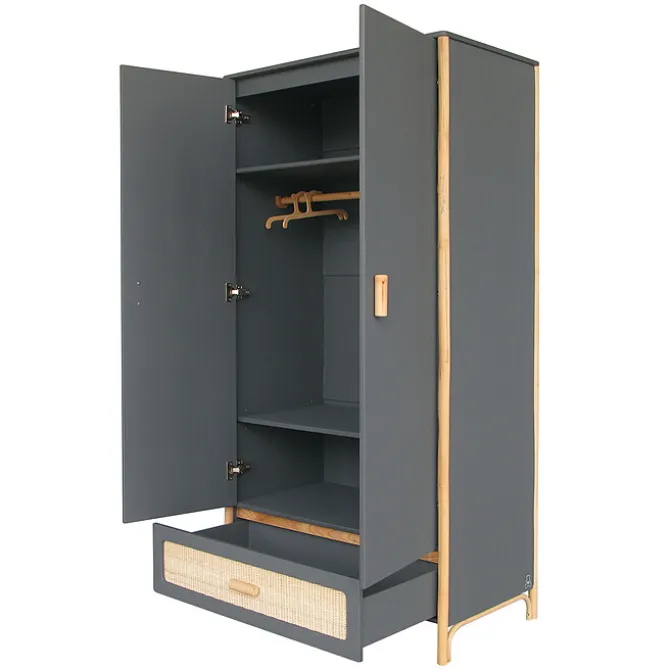 Théo Armoire 2 Portes en Rotin Océania - Silex