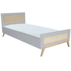 Théo Lit Junior en Rotin Marelia Lune - 90 x 200 cm