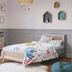 Théo Lit Junior en Rotin Marelia Lune - 90 x 200 cm