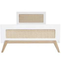 Théo Lit Junior en Rotin Marelia Neige - 90 x 200 cm