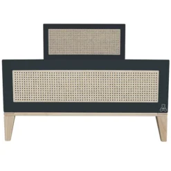 Théo Lit Junior en Rotin Nami Onyx - 90 x 200 cm