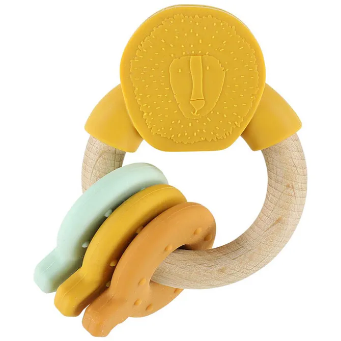 Trixie Baby Anneau d'Activités Bois Silicone - Mr.Lion
