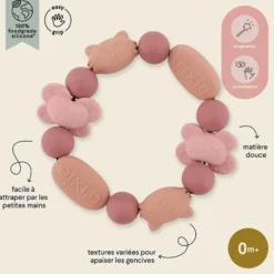 Trixie Baby Bracelet de Dentition en Silicone - Mrs. Cat & Mrs. Butterfly