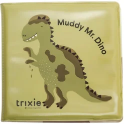 Trixie Baby Livre de Bain Qui Change de Couleur - Les Aventures de Mr. Dino dans la Boue