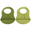 Trixie Baby Lot de 2 Bavoirs en Silicone - Mr. Dino