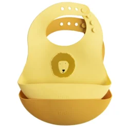 Trixie Baby Lot de 2 Bavoirs en Silicone - Mr. Lion
