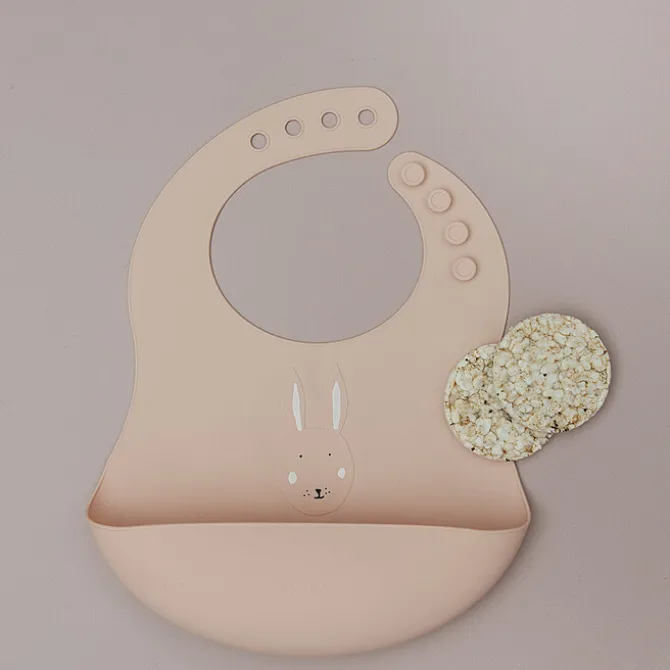 Trixie Baby Lot de 2 Bavoirs en Silicone - Mrs. Rabbit