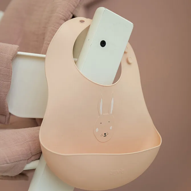 Trixie Baby Lot de 2 Bavoirs en Silicone - Mrs. Rabbit