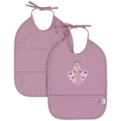 Trixie Baby Lot de 2 Bavoirs Imperméables - Mrs. Peacock