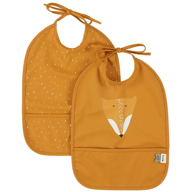 Trixie Baby Lot de 2 Bavoirs Imperméables - Mr. Fox