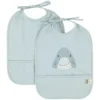 Trixie Baby Lot de 2 Bavoirs Imperméables - Mr. Shark