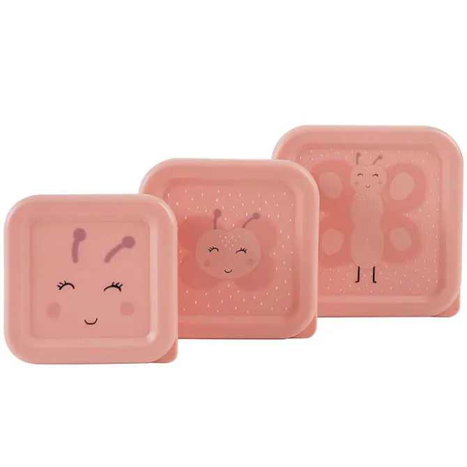 Trixie Baby Lot de 3 Boîtes à Goûter - Mrs. Butterfly