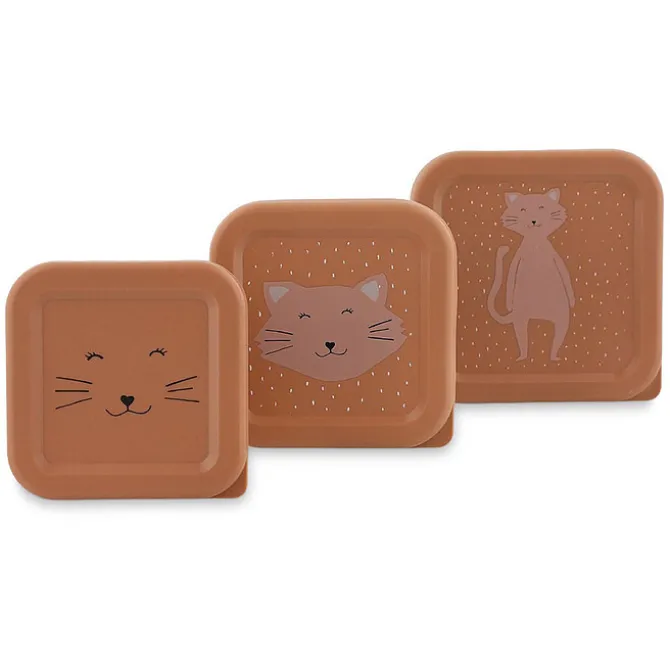 Trixie Baby Lot de 3 Boîtes à Goûter - Mrs. Cat