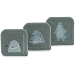 Trixie Baby Lot de 3 Boîtes à Goûter - Mr. Shark