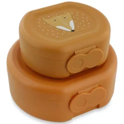 Trixie Baby Lot de 2 Boîtes à Goûter à Clip - Mr. Fox