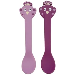 Trixie Baby Lot de 2 Cuillères en Silicone - Mrs. Peacock