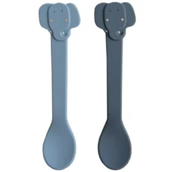 Trixie Baby Lot de 2 Cuillères en Silicone - Mrs. Elephant