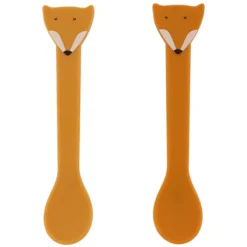 Trixie Baby Lot de 2 Cuillères en Silicone - Mr. Fox