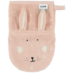 Trixie Baby Lot de 2 Gants de Toilette - Mrs. Cat & Mrs. Rabbit