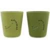 Trixie Baby Lot de 2 Gobelets en Silicone - Mr. Dino