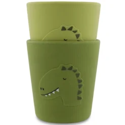 Trixie Baby Lot de 2 Gobelets en Silicone - Mr. Dino