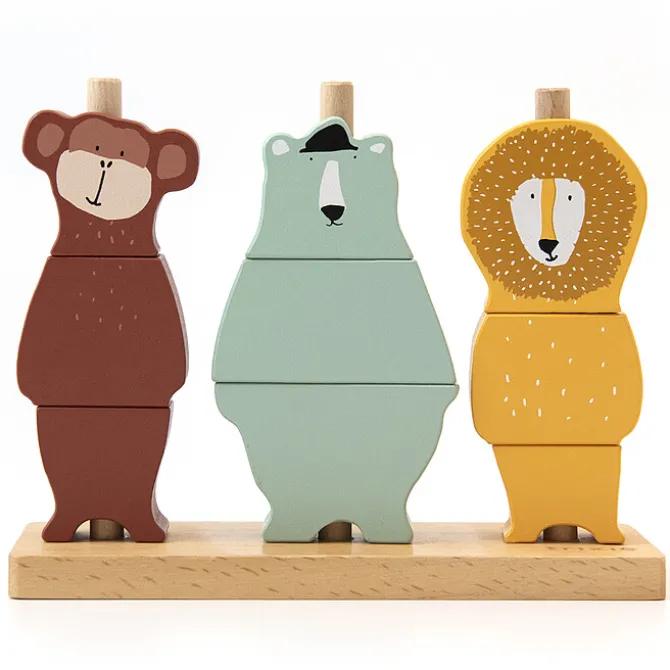 Trixie Baby Puzzle Animaux à Empiler en Bois