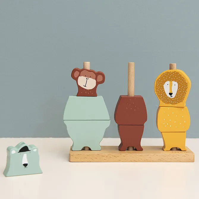 Trixie Baby Puzzle Animaux à Empiler en Bois