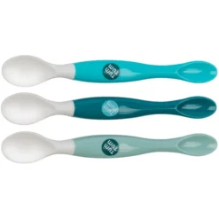 TUM TUM Lot de 3 Cuillères à Double Embout - Ourson