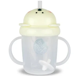 TUM TUM Tasse Anti-fuites Phosphorescente et Paille Lestée V3 Ours Polaire - 200 ml