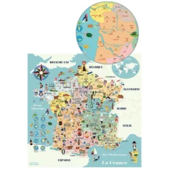 Vilac Carte de France Magnétique - Ingela P. Arrhenius