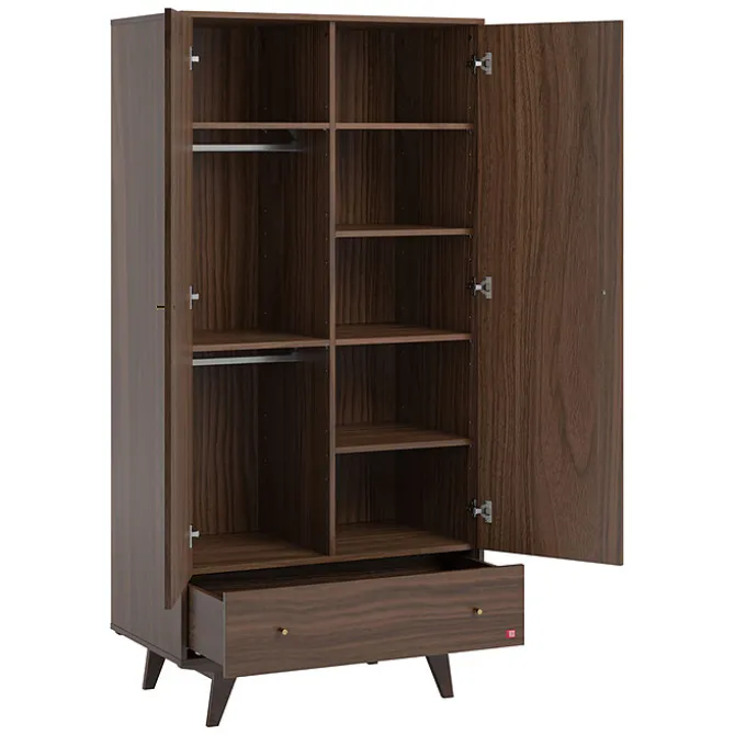 Vox Meubles Armoire 2 Portes Mid II - Noyer