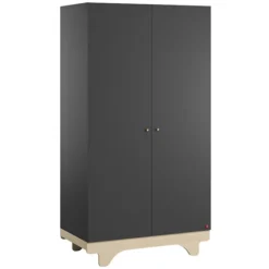 Vox Meubles Armoire 2 Portes Playwood - Graphite et Bois