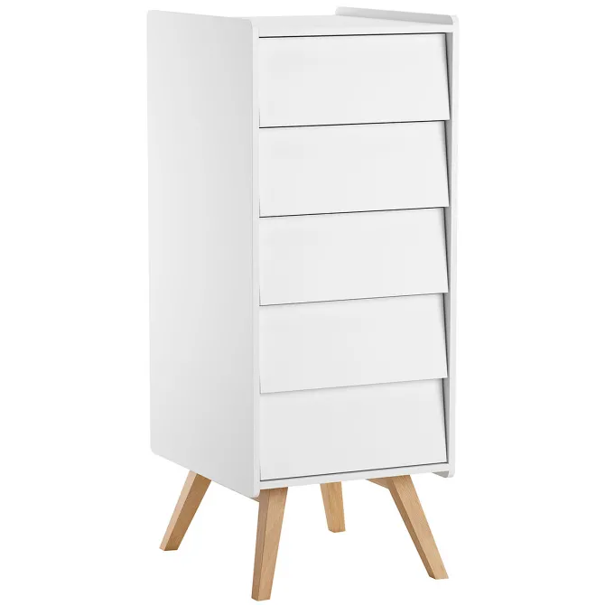 Vox Meubles Chiffonnier Vintage - Blanc et Chêne