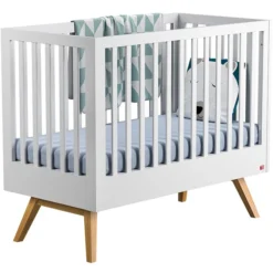 Vox Meubles Lit Bébé Evolutif Nature Blanc - 70 x 140 cm