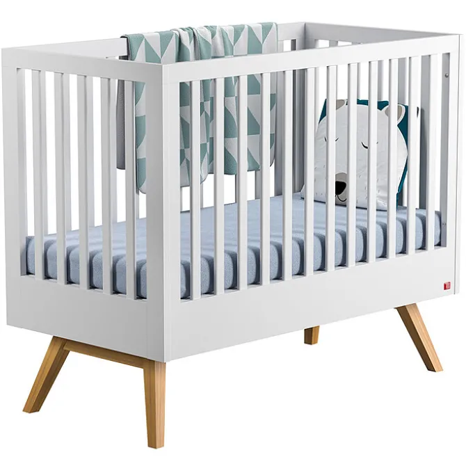Vox Meubles Lit Bébé Evolutif Nature Blanc - 70 x 140 cm