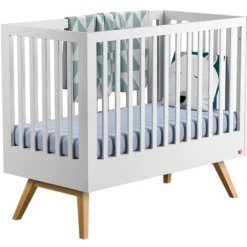 Vox Meubles Lit Bébé Nature Blanc - 60 x 120 cm