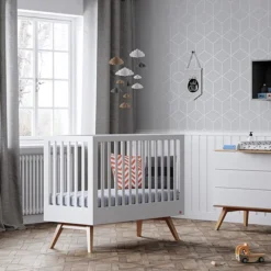Vox Meubles Lit Bébé Nature Blanc - 60 x 120 cm
