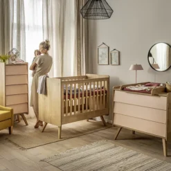Vox Meubles Lit Bébé Vintage Chêne - 60 x 120 cm