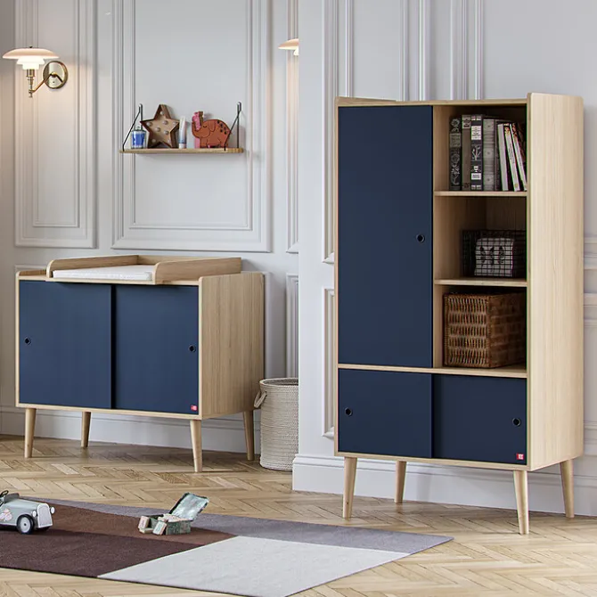 Vox Meubles Portes Additionnelles Commode Retro - Indigo