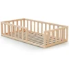 WEBABY Lit au Sol Kaïa Hêtre Brut - 70 x 140 cm