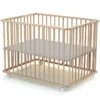 WEBABY Parc Rectangulaire Pliable - Hêtre Brut