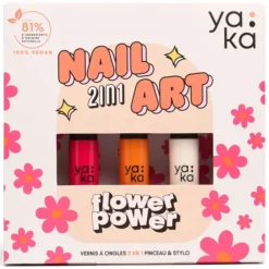 YAKA Kit Vernis à Ongles 2-en-1 Nail Art - Flower Power